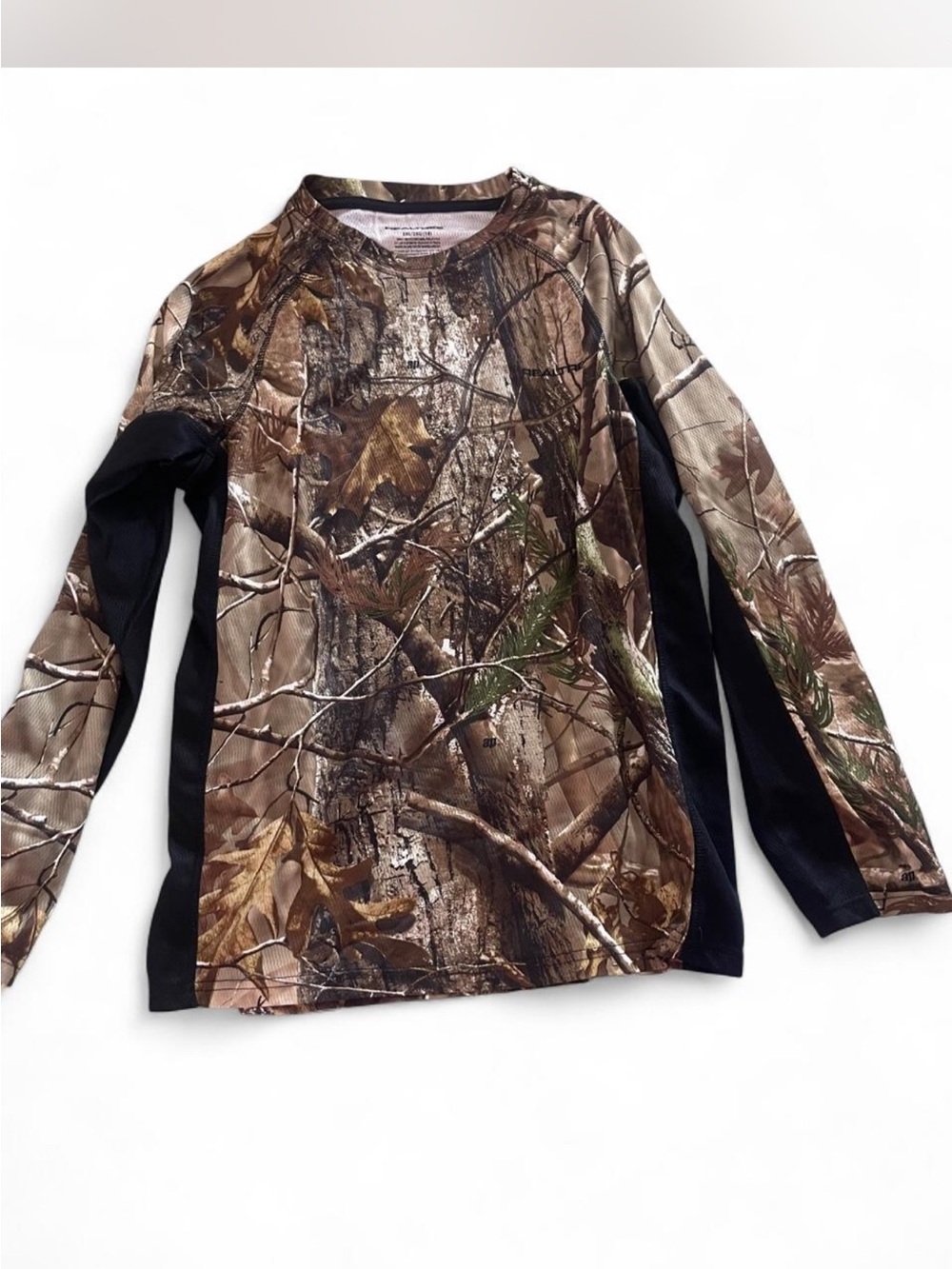 Adult  Long-Sleeve Camo Performance Top - Brown/Black